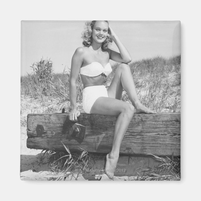 Frau im Bikini Magnet (Vorne)