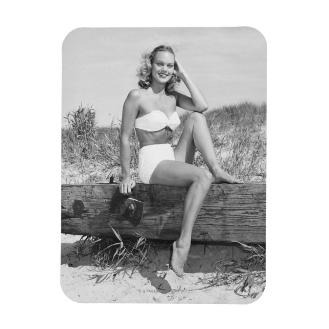 Frau im Bikini Magnet (Vertikal)