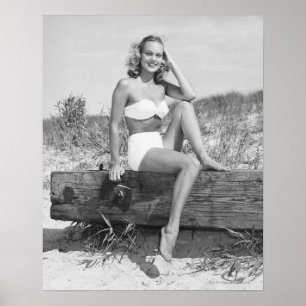 Frau im Bikini Poster