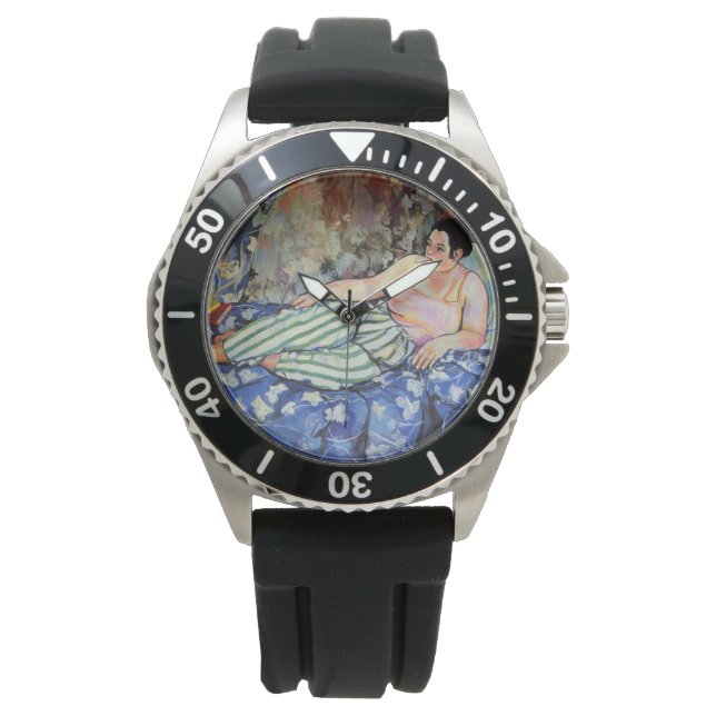 Frau im blauen Schlafzimmer (von Suzanne Valadon) Armbanduhr (Vorderseite)