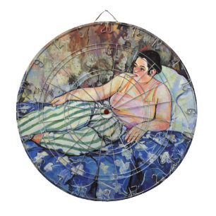 Frau im blauen Schlafzimmer (von Suzanne Valadon) Dartscheibe