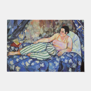 Frau im blauen Schlafzimmer (von Suzanne Valadon) Fußmatte