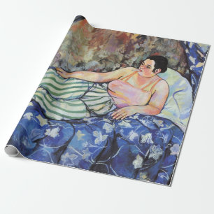 Frau im blauen Schlafzimmer (von Suzanne Valadon) Geschenkpapier