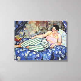 Frau im blauen Schlafzimmer (von Suzanne Valadon) Leinwanddruck