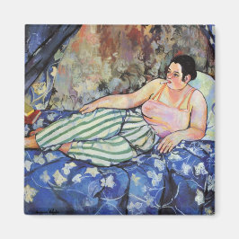 Frau im blauen Schlafzimmer (von Suzanne Valadon) Magnet