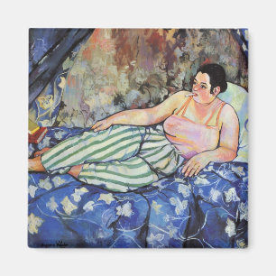 Frau im blauen Schlafzimmer (von Suzanne Valadon) Magnet