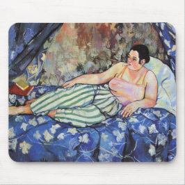 Frau im blauen Schlafzimmer (von Suzanne Valadon) Mousepad