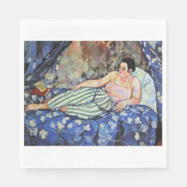 Frau im blauen Schlafzimmer (von Suzanne Valadon) Serviette