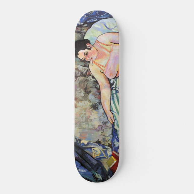 Frau im blauen Schlafzimmer (von Suzanne Valadon) Skateboard (Vorderseite)