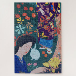 Frau im Blumengarten, Goyō Hashiguchi