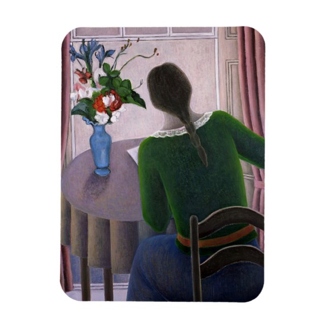 Frau im Fenster 1998 Magnet (Vertikal)