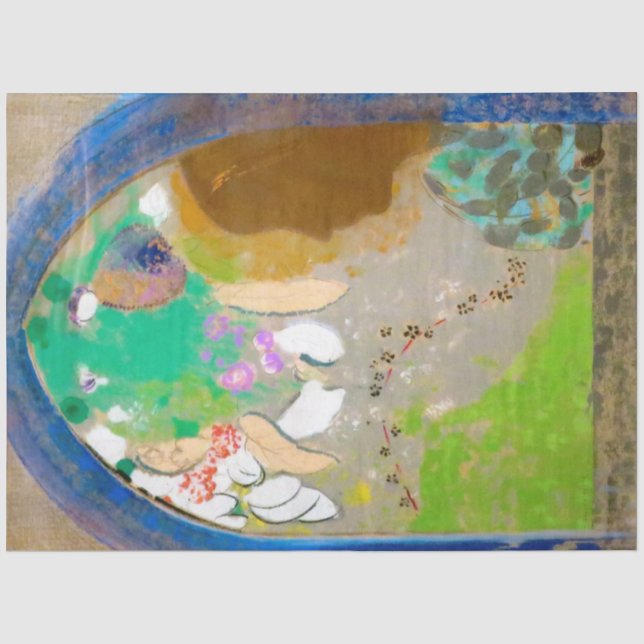 Frau im Fenster, Redon Seidenpapier (Vorderseite)