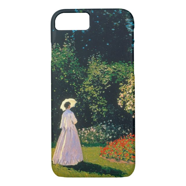 Frau im Garten, Monet Case-Mate iPhone Hülle (Rückseite)
