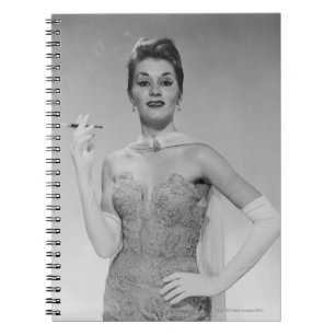 Frau im Kleid Notizblock