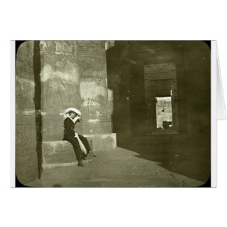 Frau im Kom Ombo-Tempel, Ägypten, Anfang des 19. J