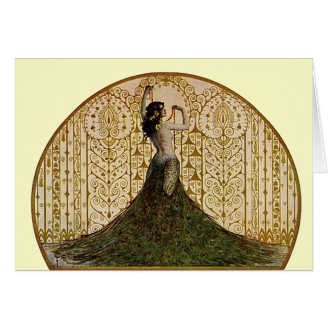 Frau im Pfauenrock (Vorderseite (Horizontal))