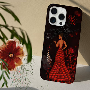 Frau im roten Kleid iPhone 15 Pro Max Hülle