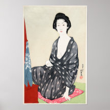Frau im Sommer Kleidung von Goyō Hashiguchi (1920)