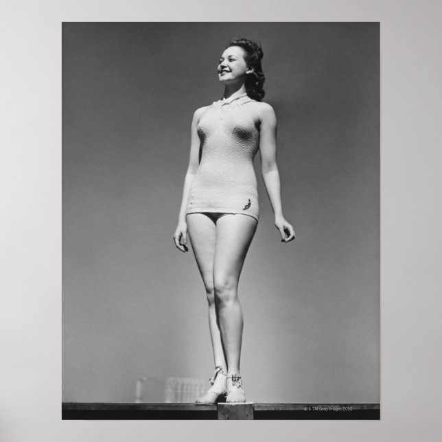 Frau im Swimsuit Poster (Vorne)