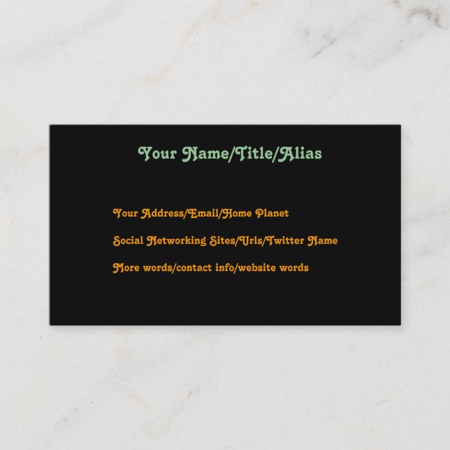 Frau im Traum Visitenkarte (Vorderseite)