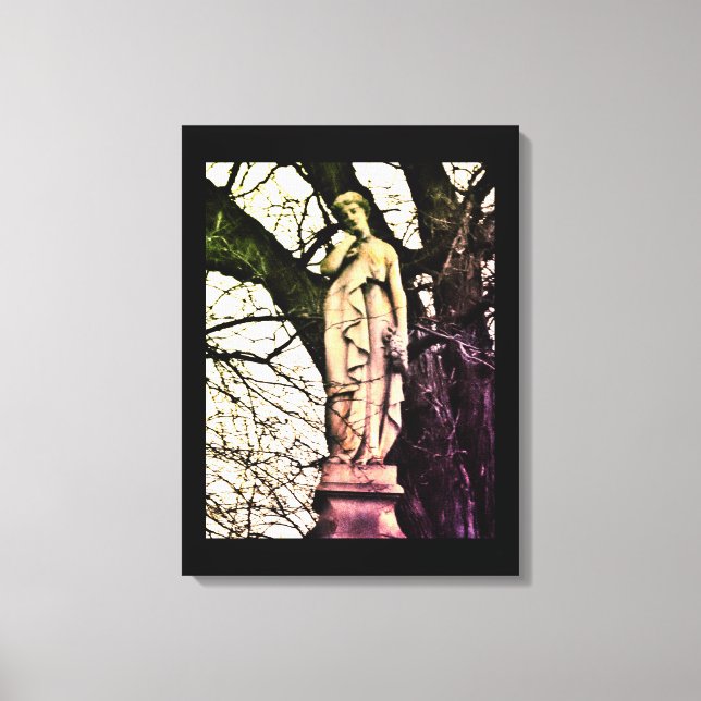 Frau im Winter Leinwanddruck (Vorderseite)