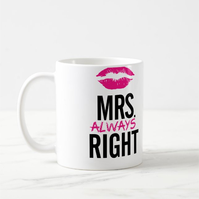 Frau immer rechte LippenTasse Kaffeetasse (Links)