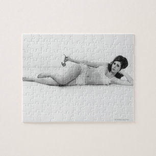 Frau in Badebekleidung
