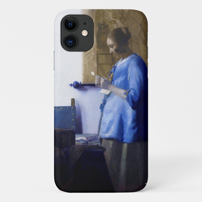 Frau in Blau, Johannes Vermeer Case-Mate iPhone Hülle (Rückseite)