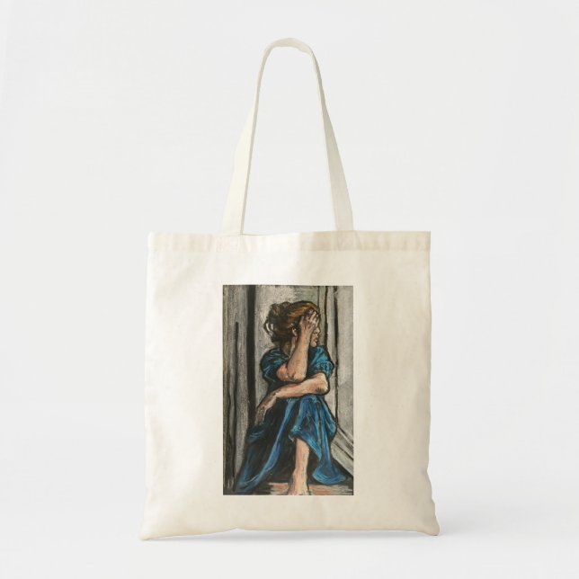 Frau in Blau Tragetasche (Vorne)