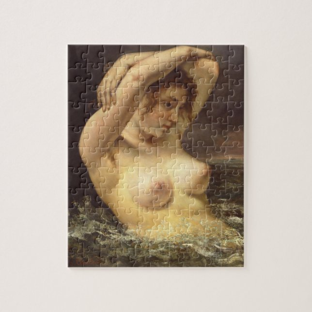 Frau in den Wellen von Gustave Courbet (Vertikal)