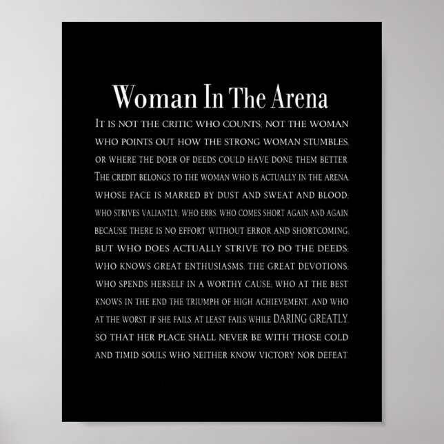Frau in der Arena Poster (Vorne)