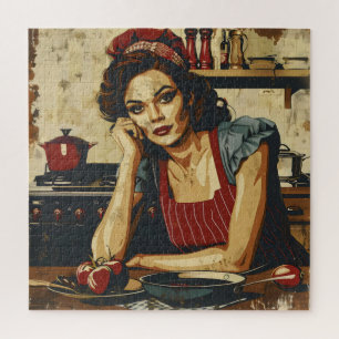 Frau in der Küche Vintage