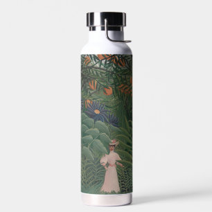 Frau in einem exotischen Wald schreitend, Henri Ro Trinkflasche