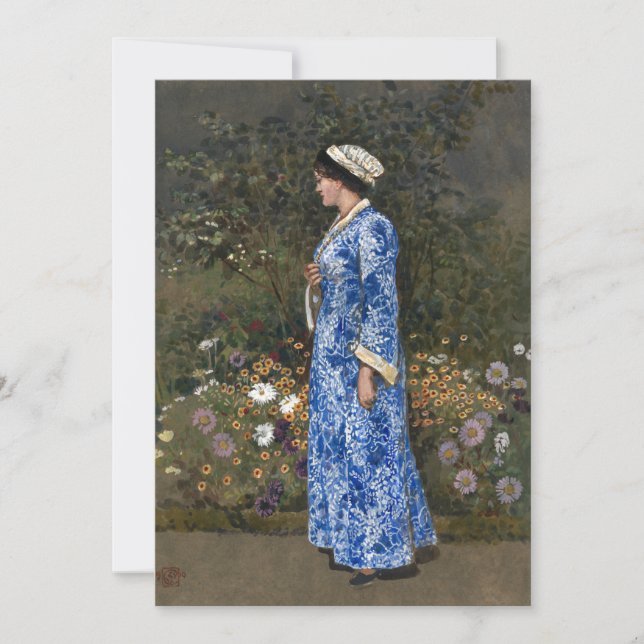Frau in einem Kimono | Walter Crane Karte (Vorderseite)
