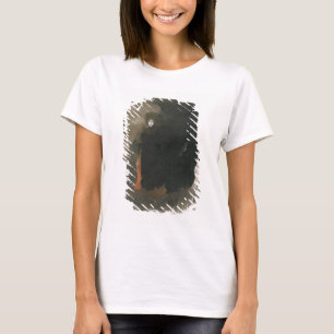 Frau in einem roten Kleid (w/c auf Papier) T-Shirt