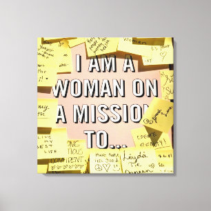 Frau in einer Mission, Motivierend Leinwanddruck
