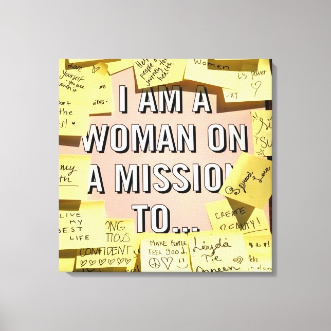 Frau in einer Mission, Motivierend Leinwanddruck (Vorderseite)