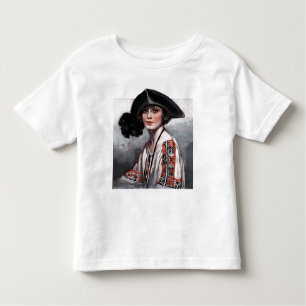 Frau in gestickter Bluse Kleinkind T-shirt