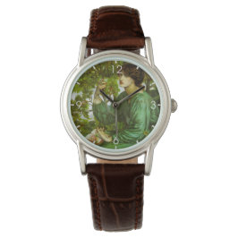 Frau in Green (The Day Dream) (von D.G. Rosetti) Armbanduhr