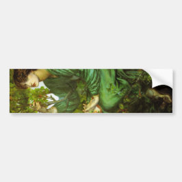 Frau in Green (The Day Dream) (von D.G. Rosetti) Autoaufkleber