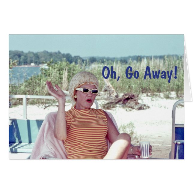 Frau in Haarwalzen, Oh, weg humorvoll (Vorderseite (Horizontal))