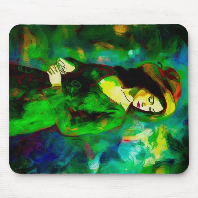 Frau in Hut Mousepad (Vorne)