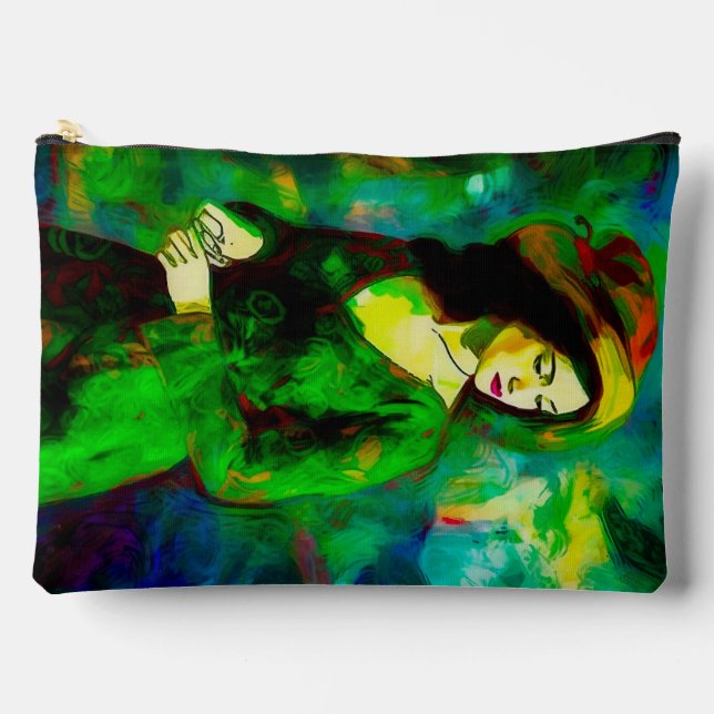 Frau in Hut Zubehörtasche (Vorderseite)