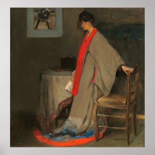 Frau in Kimono - A. H. Maurer Fine Art Poster