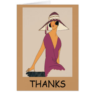 Frau in Lila Hut, Danke, Text bearbeiten