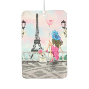 Frau in Paris Auto Air Freshener Eiffelturm Autolufterfrischer