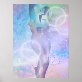 Frau in Rainbows Poster