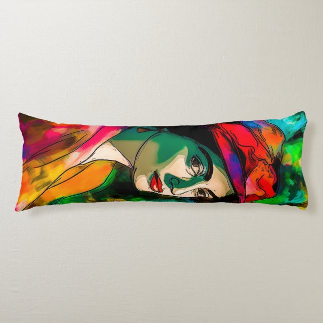 Frau in Red Hat Seitenschläferkissen (Vorderseite)