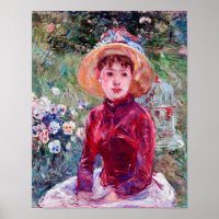 Frau in Rot, Berthe Morisot