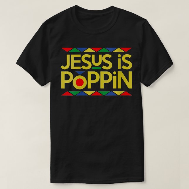 Frau Jesus ist Poppin Veck T-Shirt (Design vorne)